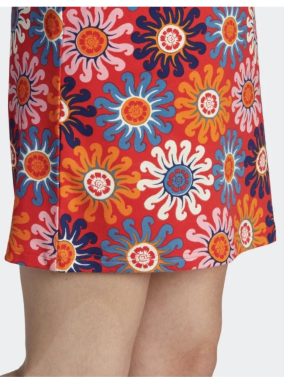 FARM Rio Vibrant Floral Print Short Sleeve Shirt Dress Adidas Collaboration - Picture 3 of 5